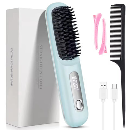 Cordless Ionic Hair Straightening Brush Pro